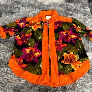 C—VINTAGE Joseph Ribkoff Vibrant Orange Top